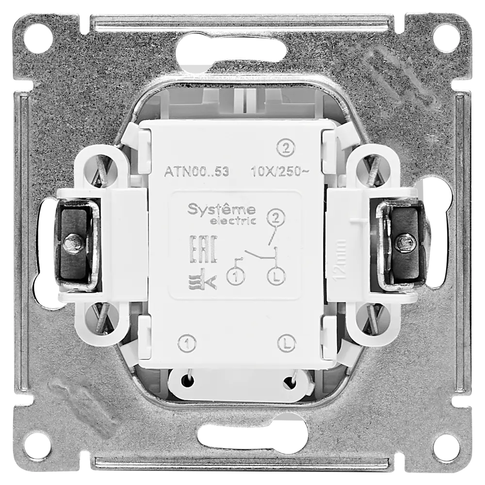 Выключатель встраиваемый Systeme Electric AtlasDesign 2 клавиши с подсветкой цвет белый 89457339 STLM-2095894 - Вид №2