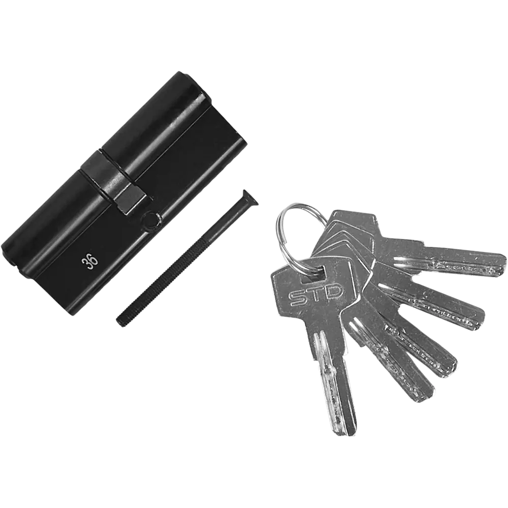 НОРА-М Цилиндр дверной 40x40 мм с перфорированными ключами 86134720 STLM-1509769 - Вид №1