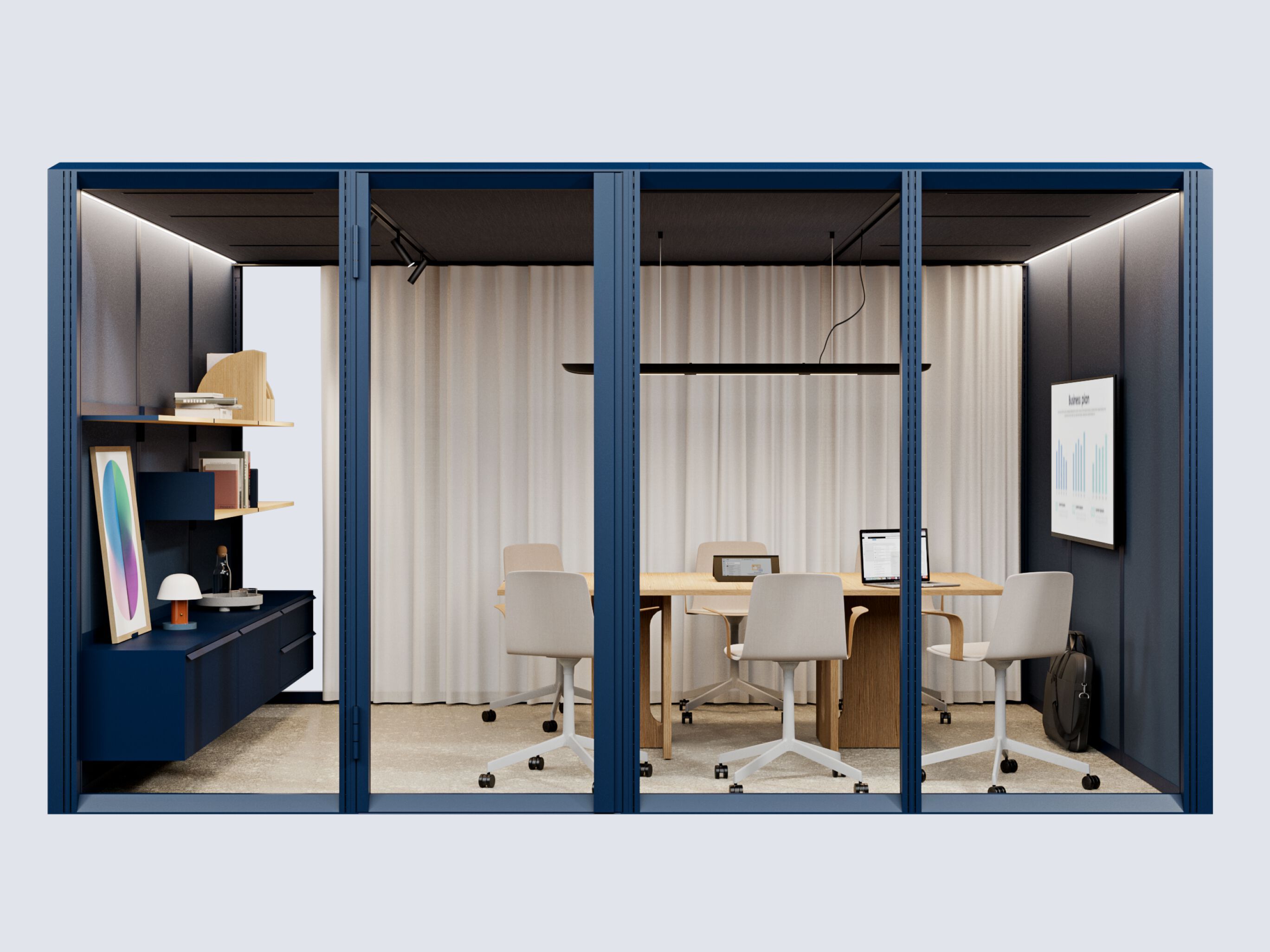 Мультимедийная многосторонняя акустическая офисная кабина Mute Modular ARCH-00054044