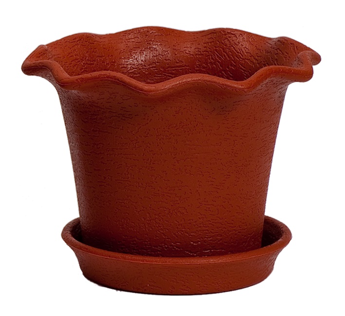 401-2 Горшок д/цветов с поддоном Le Fleur d=11,5 0.5 Л. Терракот Цветочная коллекция 