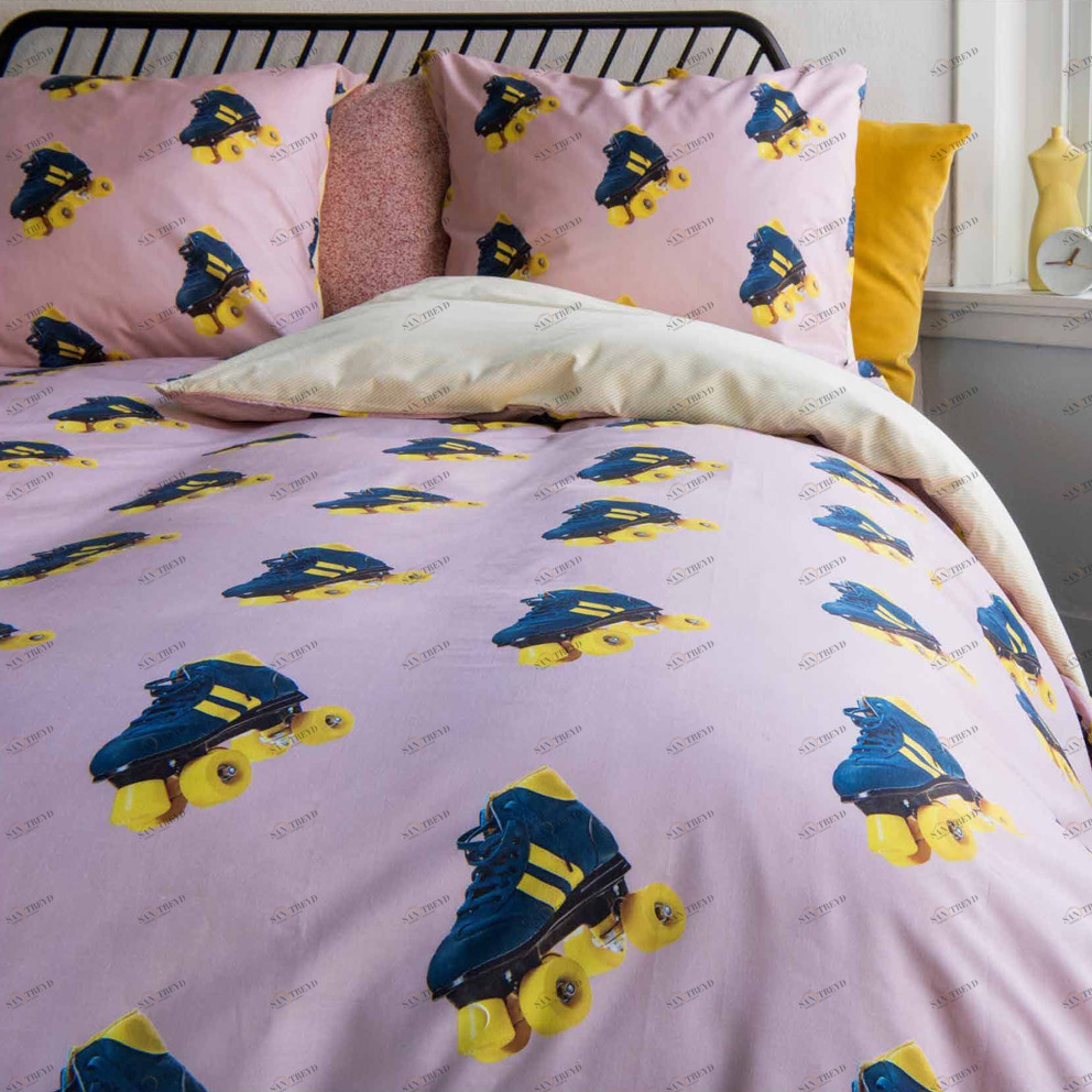 Детское постельное белье двуспальное "Ролики" 200х220 см SNURK  335490 Розовый 