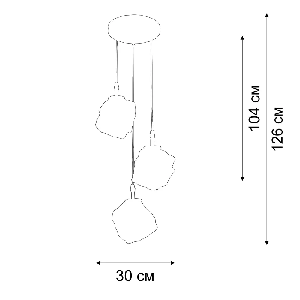 VITALUCE Комета Лайт — подвесной светильник с тремя плафонами для современного интерьера 89437965 STLM-1581923 - Вид №9