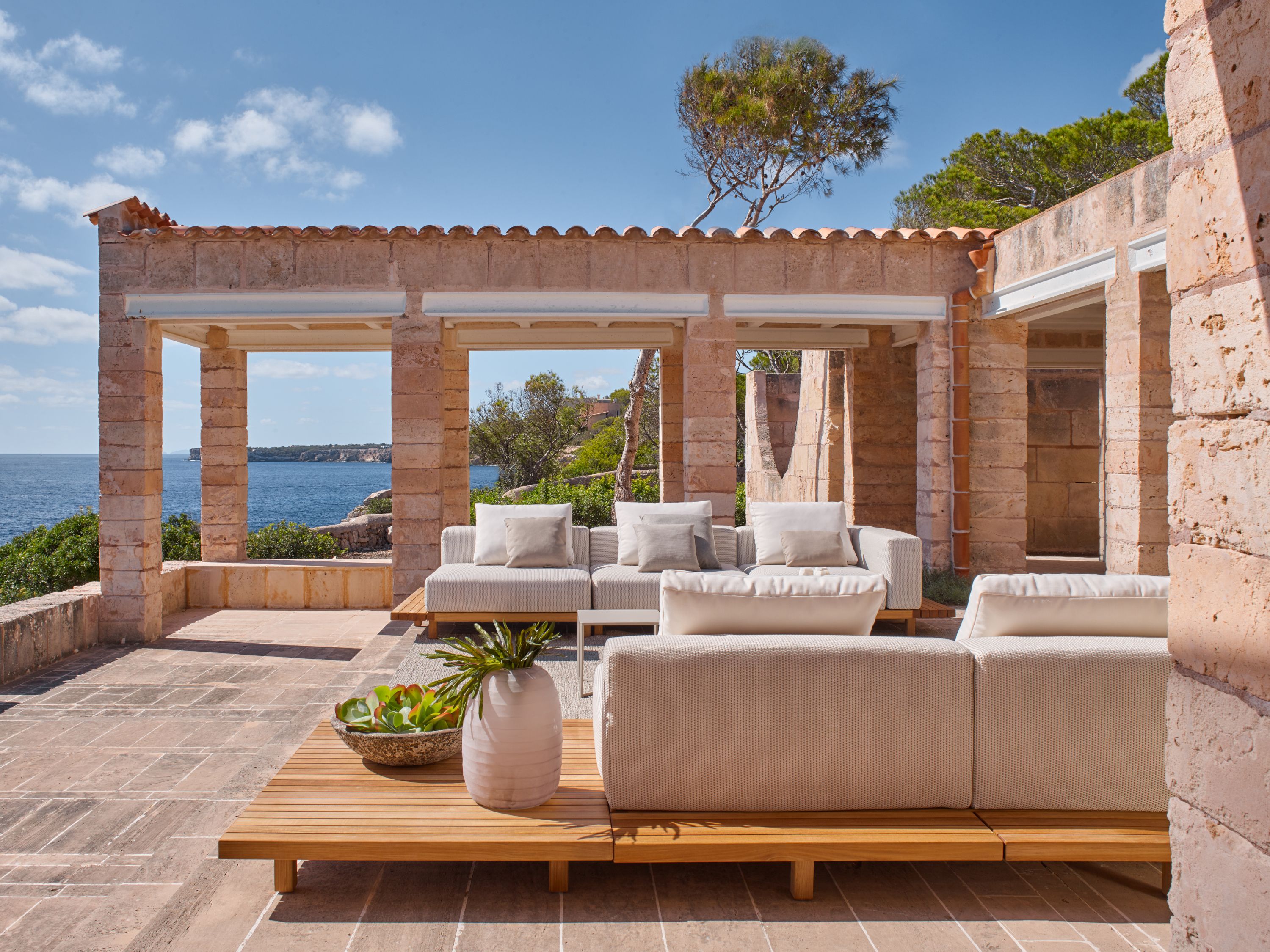 Секционный садовый диван с водоотталкивающими подушками TRIBÙ Vis à vis ARCH-00106248 - Вид №5