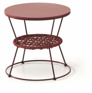 Saba Italia Круглый журнальный столик из железа с полкой для журналов Ziggy