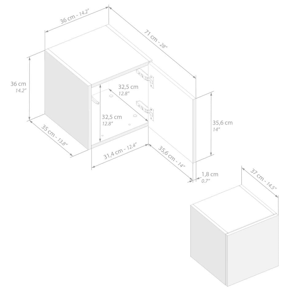 Модульная оборудованная стена установленная стеной в меламинированном Mobili Fiver Easy ARCH-00044646 - Вид №62