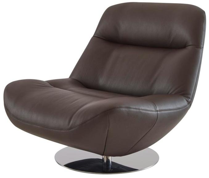 Ligne Roset Поворотное кожаное кресло Manarola 14090205 - Вид №1