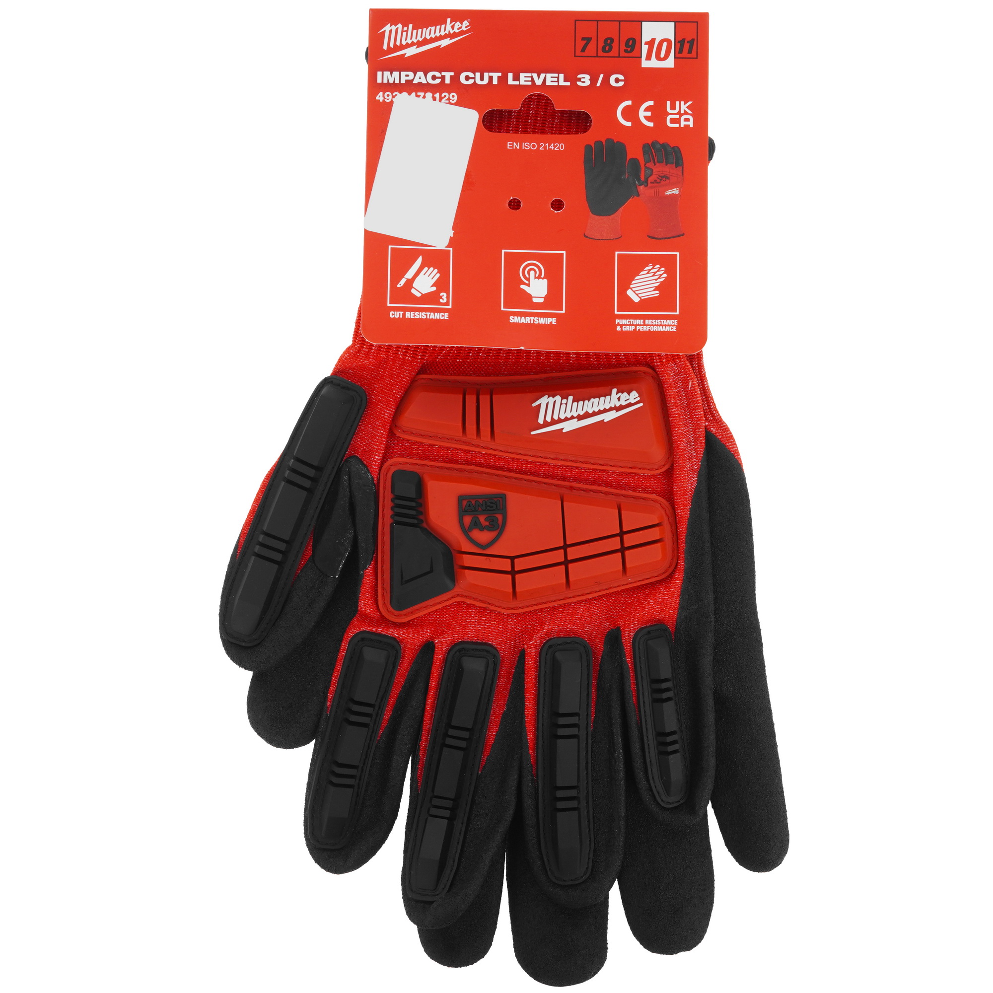 Перчатки трикотажные Milwaukee Impact Cut level 3/C XL/10 5478078 STDN-0112361 - Вид №4