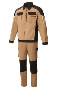 64630 Костюм  NEW 2 бежевый с черным STATUS  Летняя спецодежда  размер 48-50/182-188