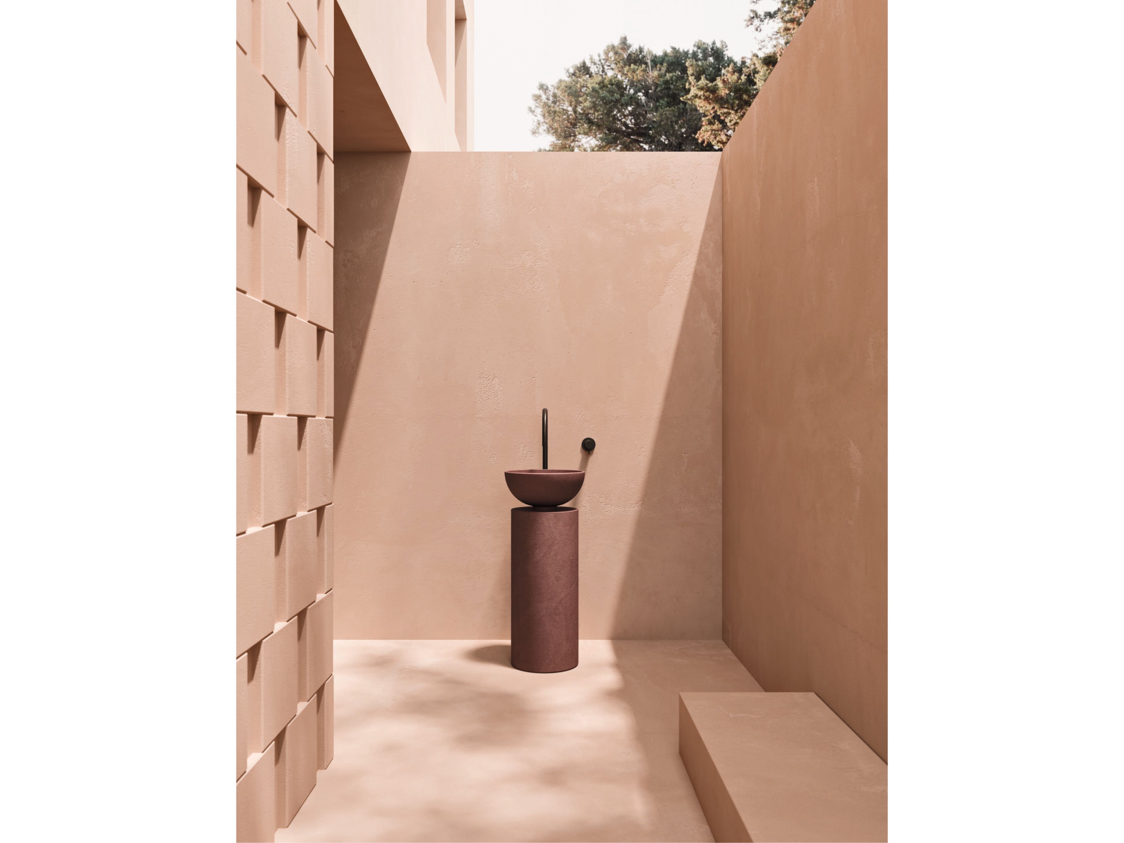 Бетонная отдельно стоящая круглая раковина Noorth Saba ARCH-00054515 - Вид №3