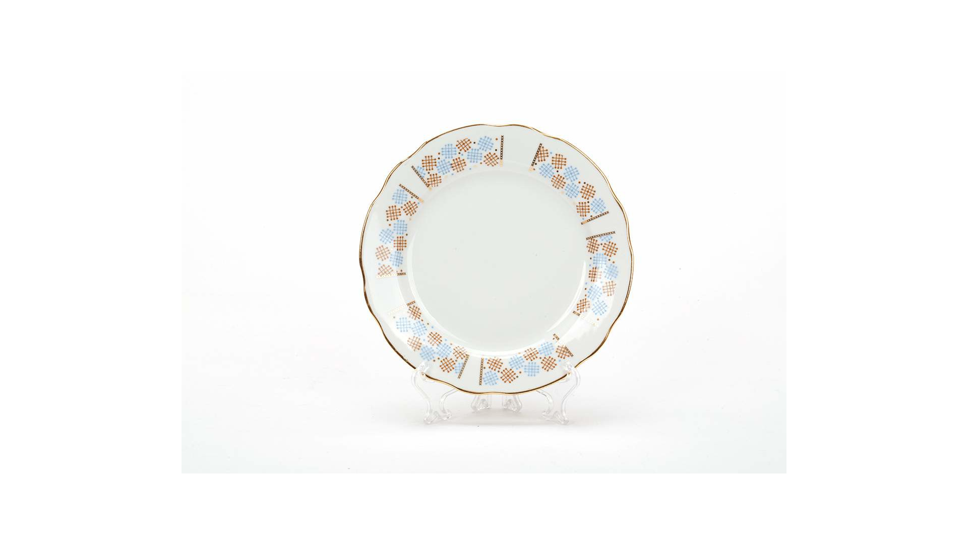 10631347 Дулевский фарфор Сервиз чайный 6/21 "Белый лебедь" "Конфетти" Фарфор  - Вид №1