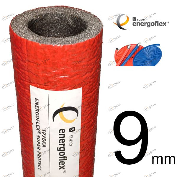 Теплоизоляция Energoflex® Super СПК18/9, для трубы 16, толщина стенки 9 мм, цвет красный EFXT018092SUPRK