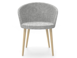 Мягкий стул из бука с подлокотниками