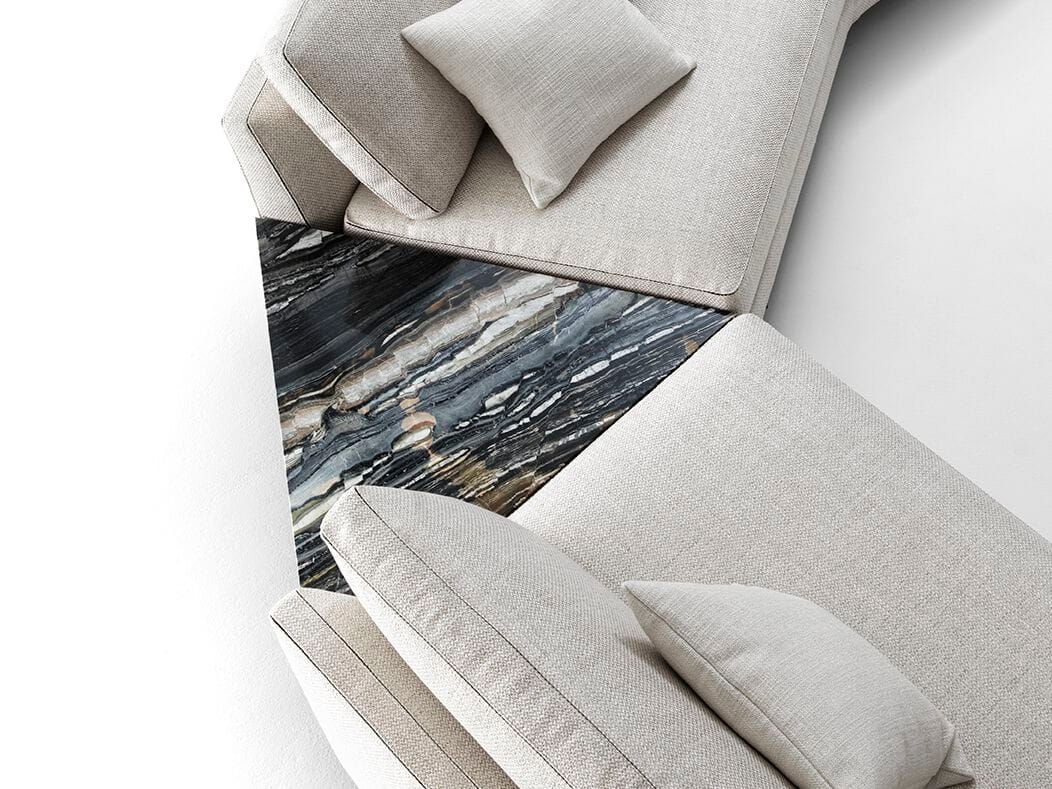 Треугольный журнальный столик с мраморной столешницей CEPPI Evergreen ARCH-00036744