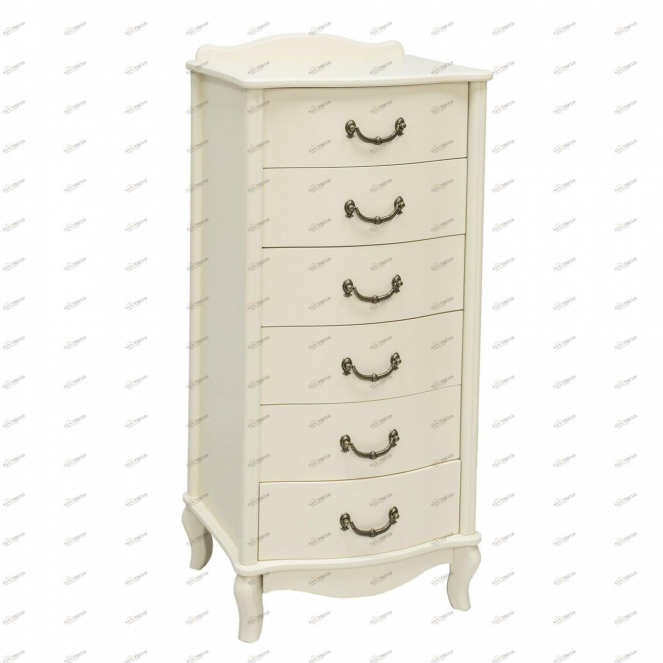 Комод с 6 ящиками высокий бежевый "Джульетта" IMPEX  00-3885587 Бежевый 