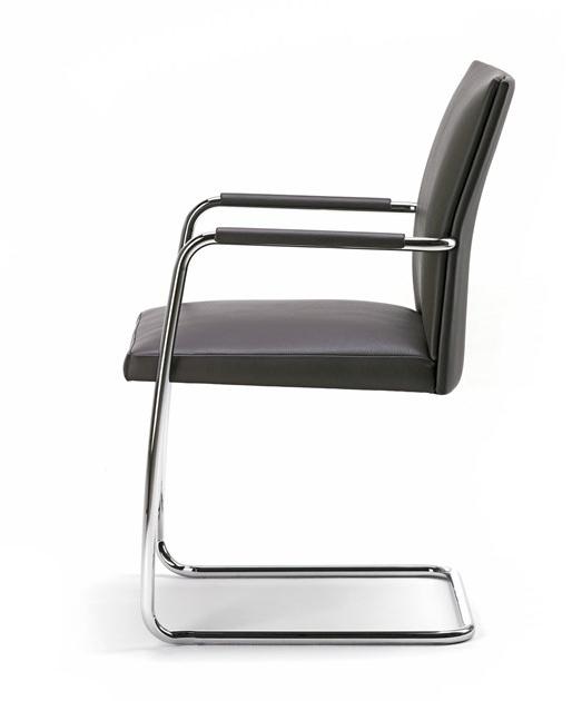 Spiegels Штабелируемое кожаное кресло на консолях с подлокотниками .pilot s Ps 1202 - Вид №2