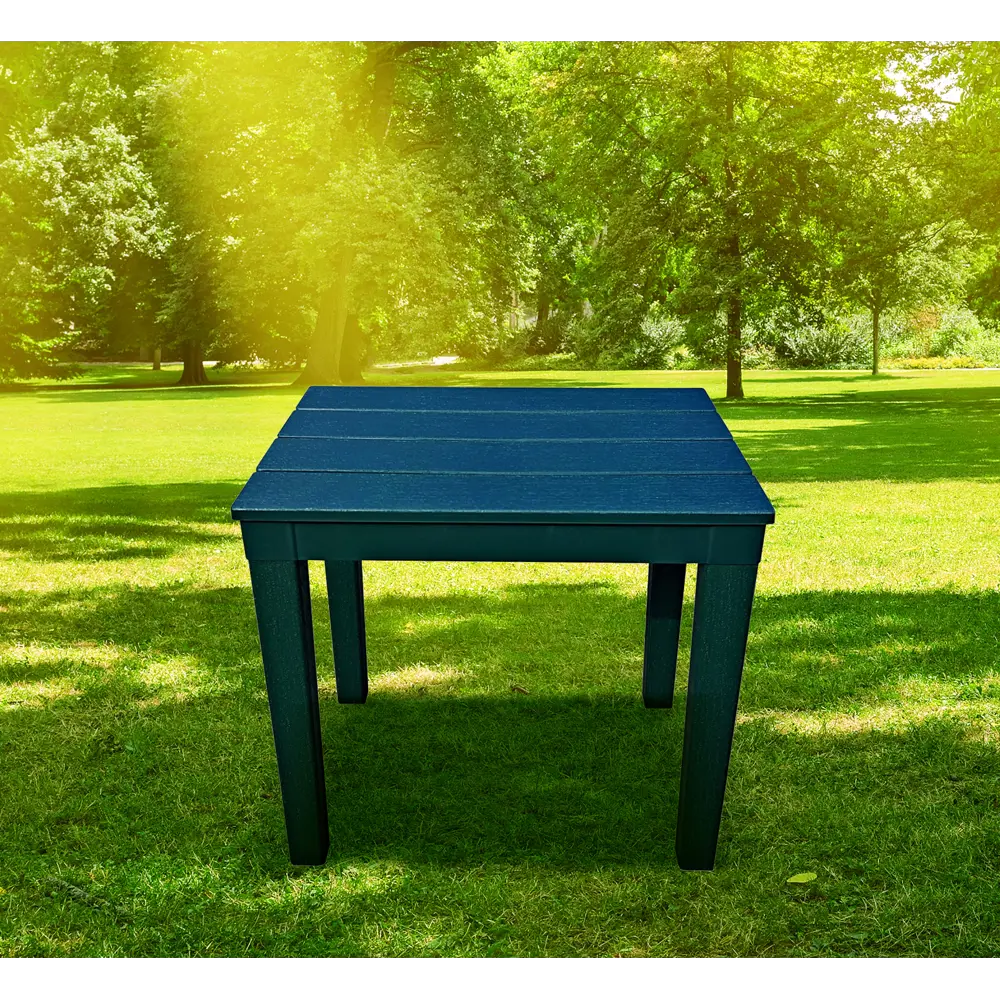 Стол садовый квадратный «Прованс», 83х83х82 см, цвет тёмно-зелёный ЭЛЛАСТИК-ПЛАСТ STLM-2027199 - Вид №4