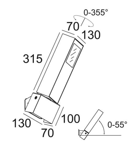 Металлическая светодиодная наружная настенная лампа Deltalight Polesano ARCH-00117939 - Вид №12