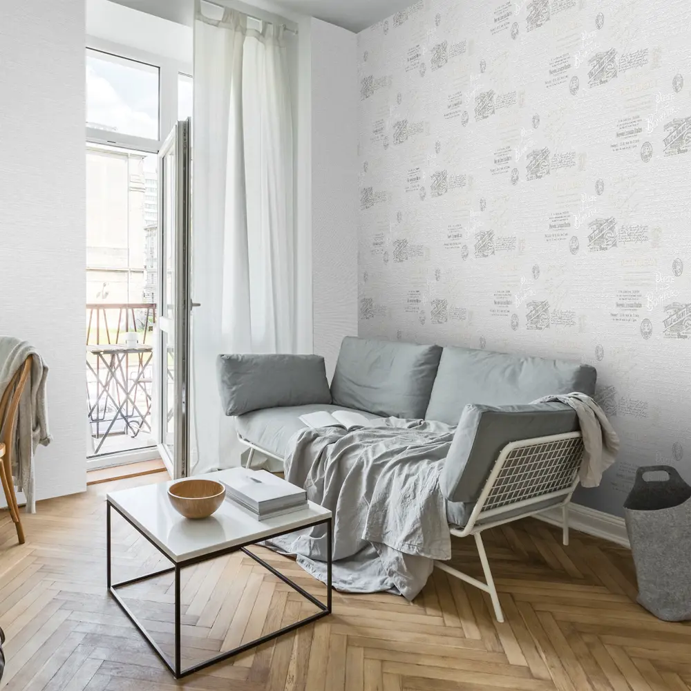 Victoria Stenova Michelle - Флизелиновые обои серого оттенка для элегантного интерьера 84534400 STLM-0822347 - Вид №3