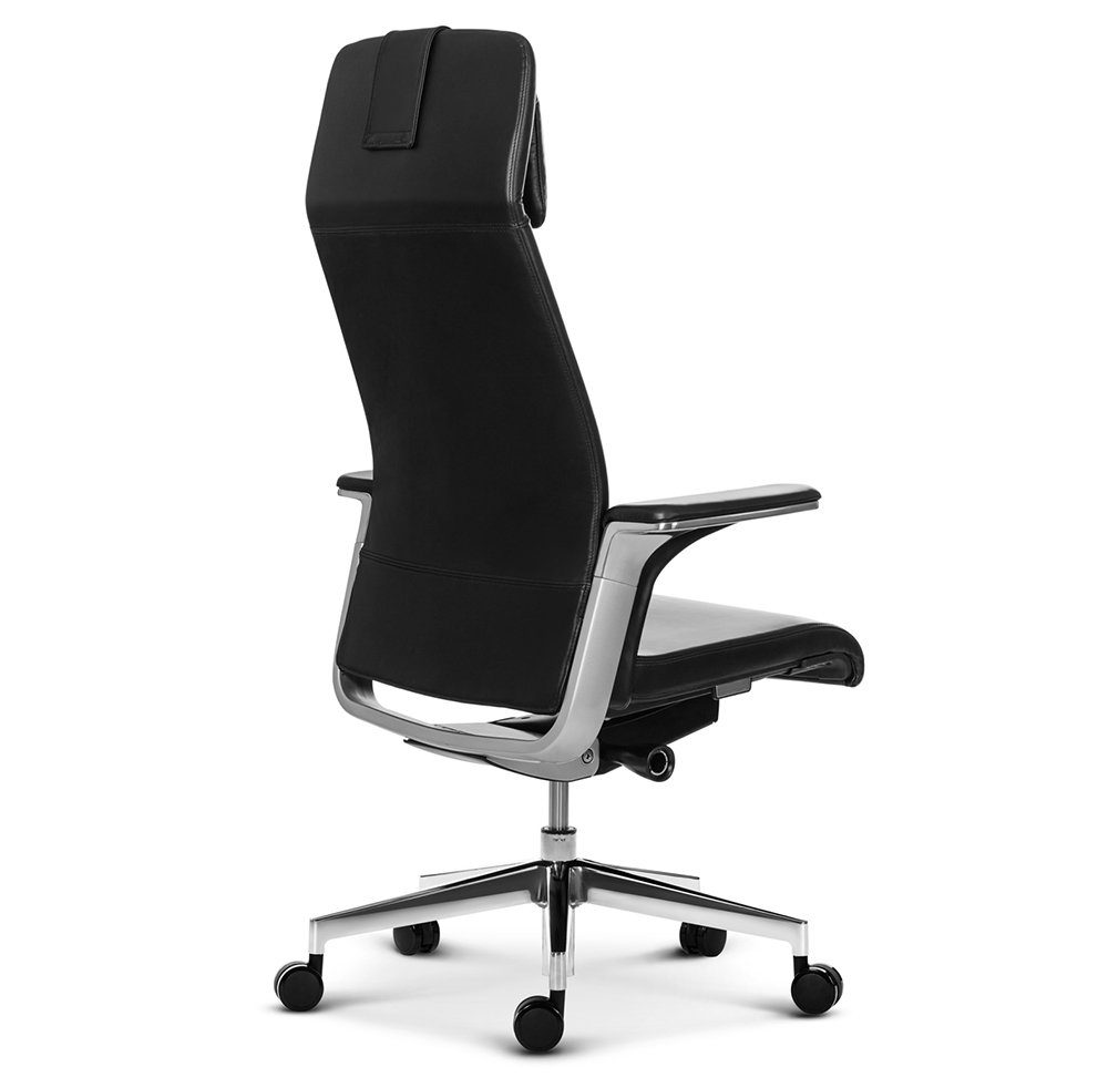 Кресло руководителя эргономичное кожаное черное с пластиковыми подлокотниками 98х53 см Match SOHO DESIGN ДИЗАЙНЕРСКИЕ 00-3886278 Черный  - Вид №3