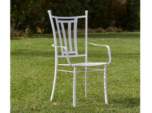 Садовый стул из нержавеющей стали с подлокотниками