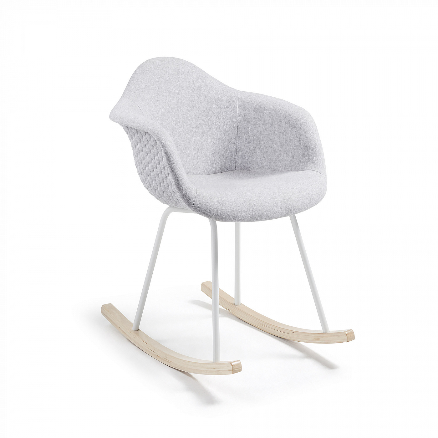 052438 Кресло-качалка светло-серое La Forma Kenna  - Вид №4