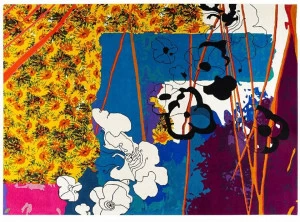 Diacasan Edition Прямоугольный шерстяной коврик с цветами ручной работы Sylvain & plume