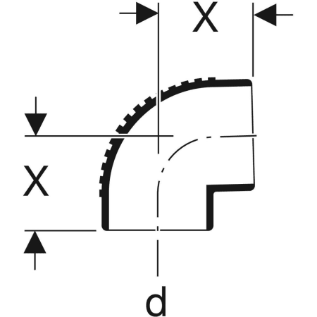 GEBERIT 310.880.14.1 Отвод Geberit Silent-db20 88,5°  - Вид №2
