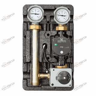 Смесительная насосная группа MEIBES MK 1"(подача справа) сервопривод в комплекте, насос Grundfos UPM ME6683136MRU