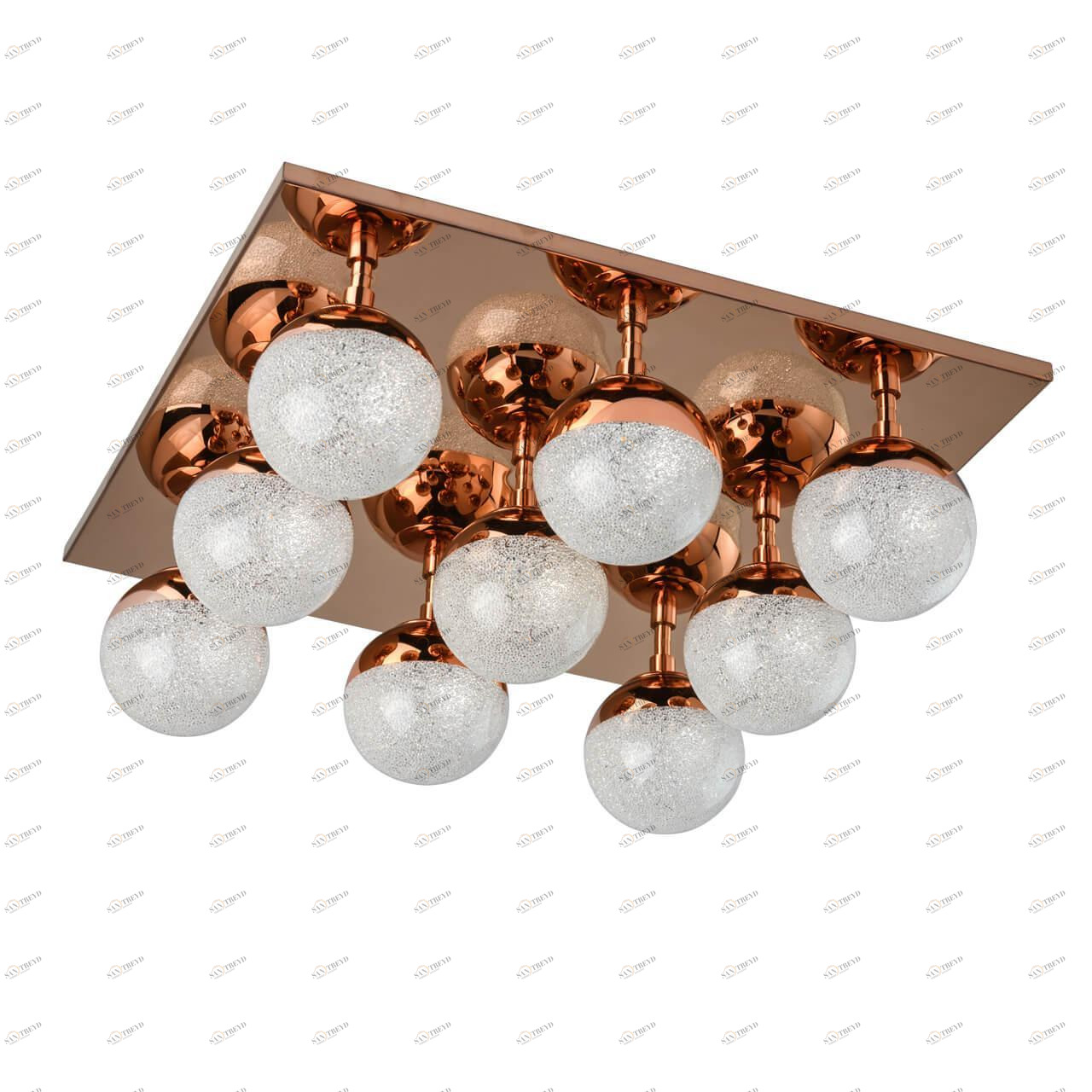 Потолочная светодиодная люстра De Markt Каспер 2 707010809 DE MARKT КАСПЕР 2 184332 Медь;зеркальный 