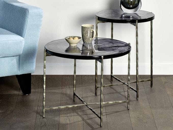 Круглый стеклянный журнальный столик LAMBERT BATURA ARCH-00147156