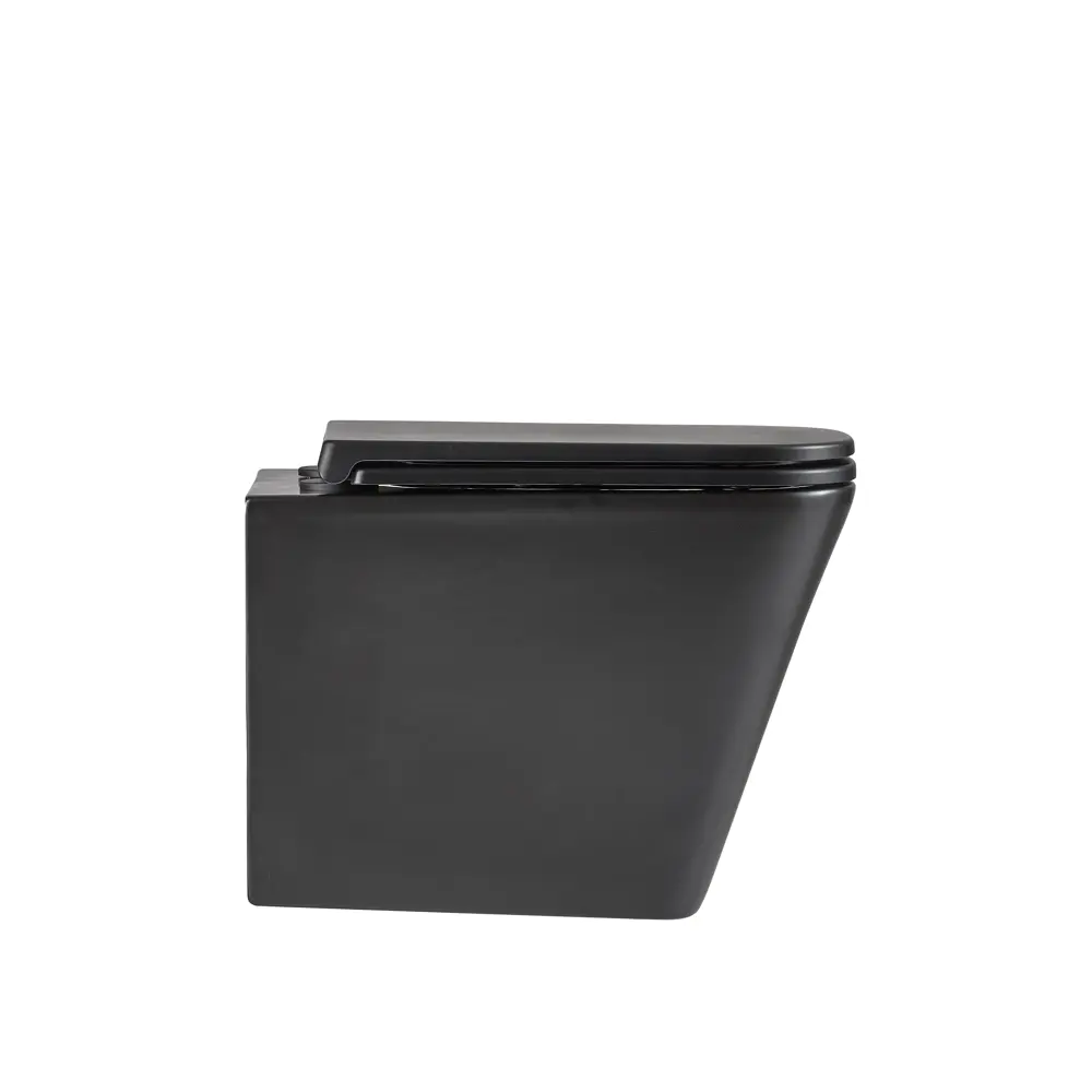 Подвесной унитаз Moneron Tornado безободковый с сиденьем микролифт черный Santreyd STLM-2152100 - Вид №4