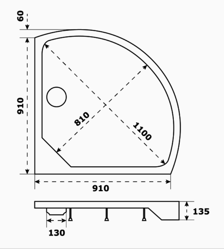 Па00002 Поддон Bas Альба Santreyd - Вид №1