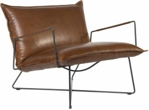 Jess Кожаное кресло с подлокотниками Earl