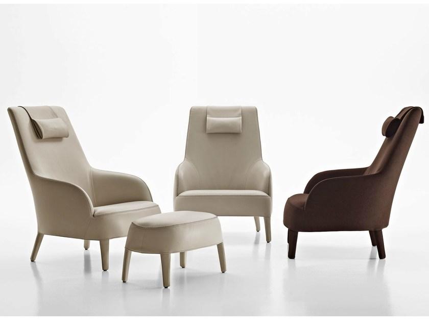 Maxalto Кресло Bergere с обивкой из ткани с подголовником Febo sun-id-1369349 - Вид №2