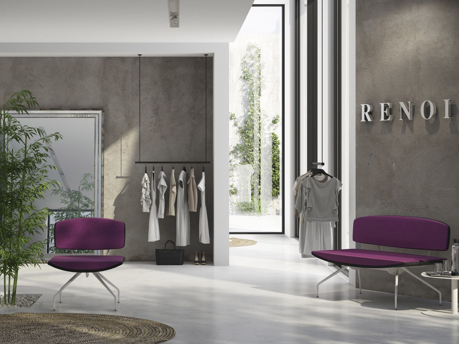 Мягкая скамейка из ткани SITLOSOPHY® Onda ARCH-00059810 - Вид №2