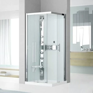 Душевая кабина термостатическая 80x80 GLAX 3 A80 HYDROMASSAGE Novellini GLAX 3 с низким душевым поддоном