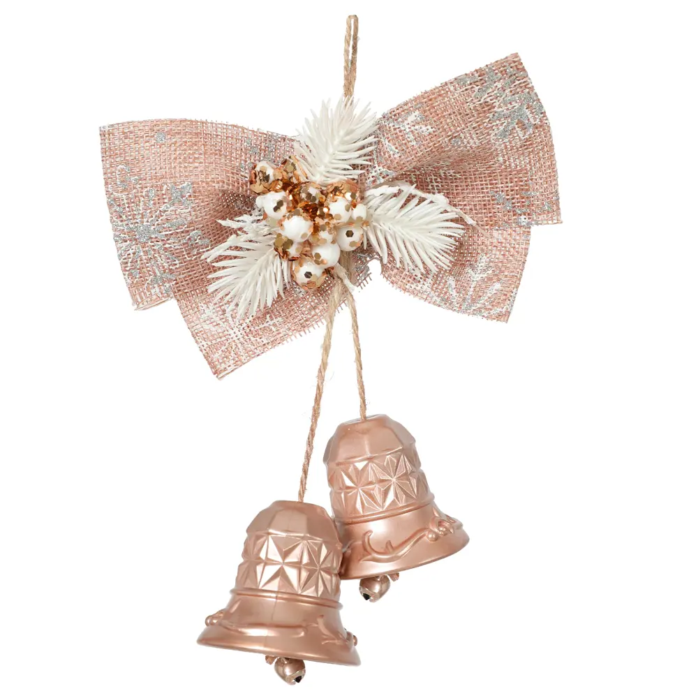89377715 Новогоднее украшение Колокольчики розовый/шампань STLM-1537778 Santreyd  - Вид №1