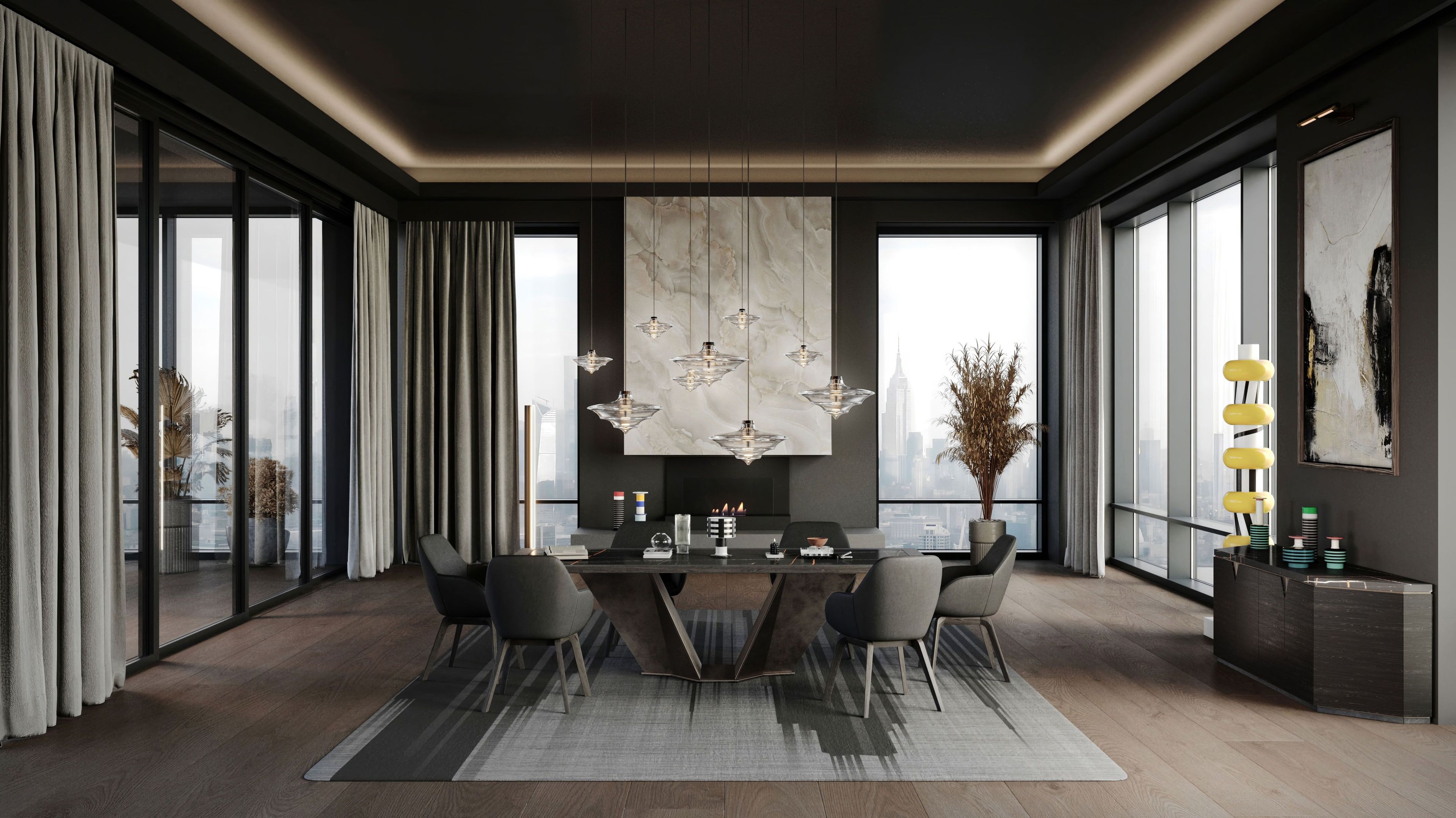 Прямоугольный мраморный стол Wayne Enterprises Home Collection WE-060 ARCH-00119986 - Вид №6