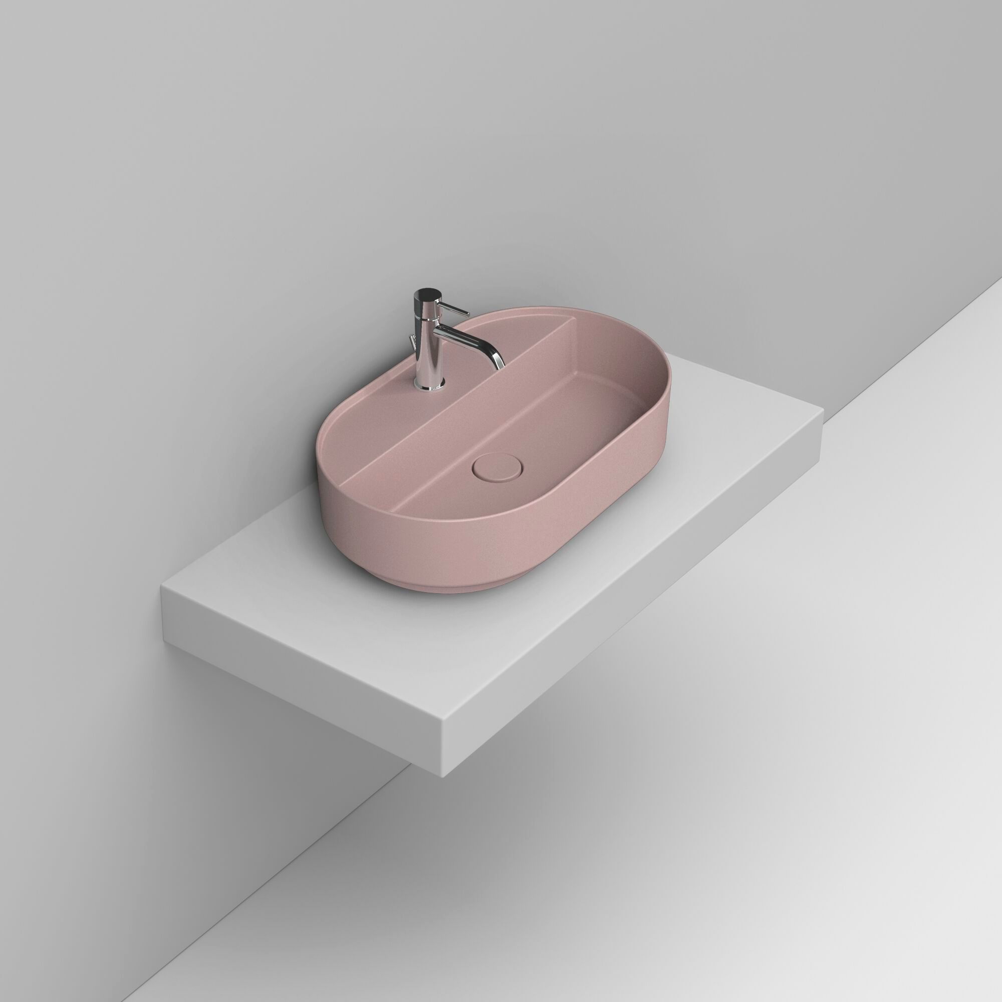 Керамическая столешница с одной овальной раковиной Ceramica Dolomite Noemi ARCH-00020644 - Вид №6