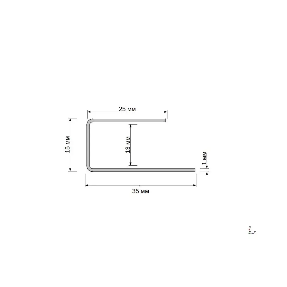 Профиль ПВХ 2700x25x12 мм цвет бук 81930428 STLM-2034133 Santreyd  - Вид №1