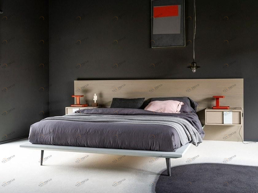 Devina Nais Изголовье из массива дерева для двуспальной кровати Wood sun-id-1348829