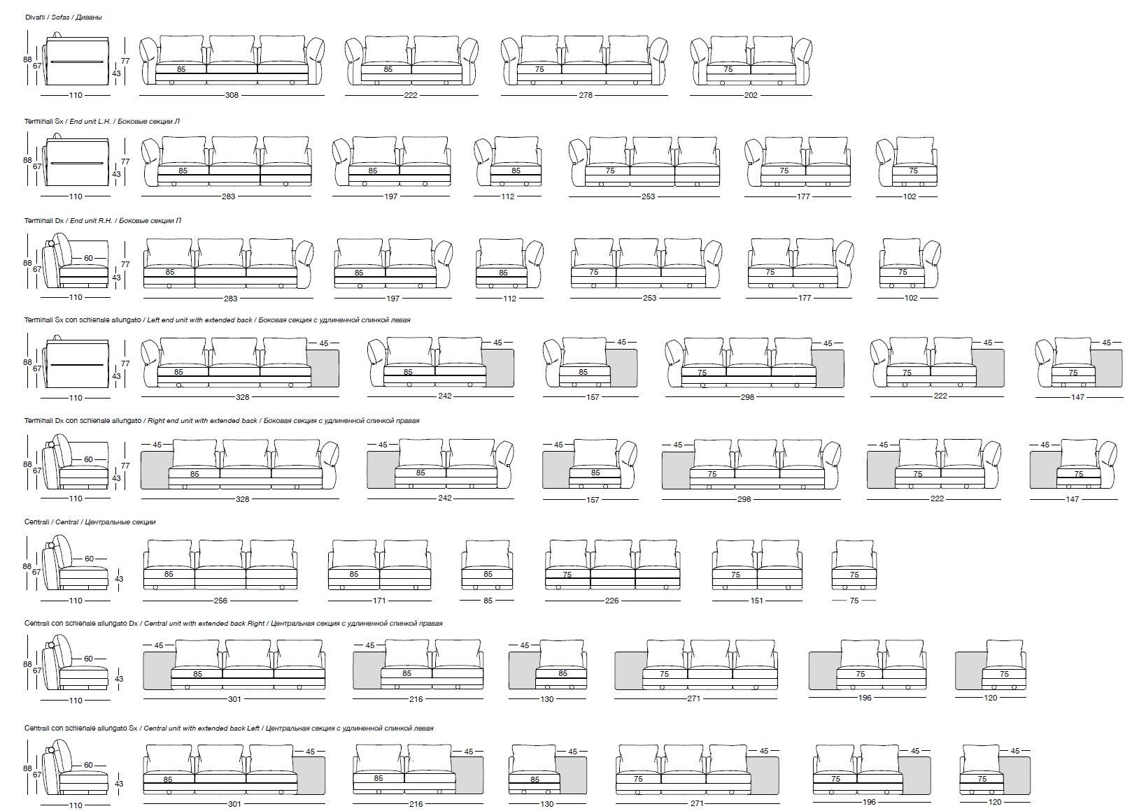 Ткань диван Longhi Loveluxe 2020-Sartoria collection ARCH-00019752 - Вид №12
