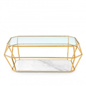 450171-10 ABHIKA КОФЕЙНЫЙ СТОЛ GEM H45 120X70 WHITE