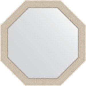 BY 7400 Зеркало в багетной раме - травленое серебро 52 mm EVOFORM Octagon