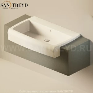 Flaminia UNA Консоль для раковины от 200 до 240 см серая UNA90C2.7037