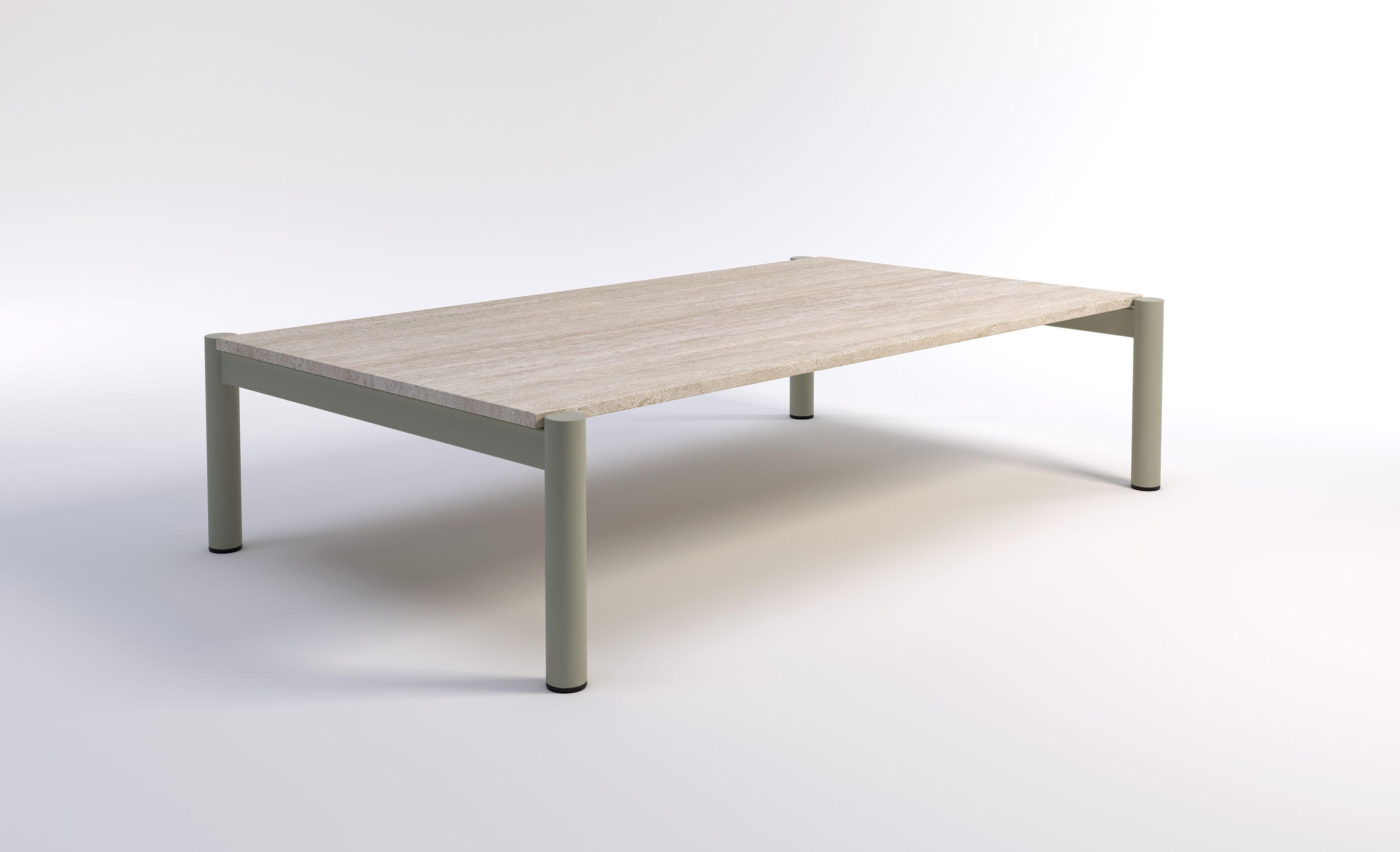 Каменный прямоугольный низкий журнальный столик Phase Design Fryman ARCH-00063695 - Вид №1