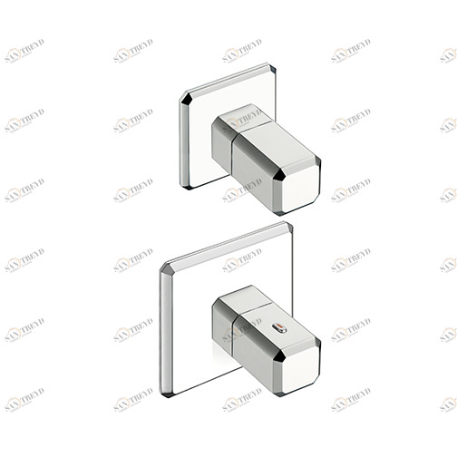 CRIIT771 Внешние части термостатического смесителя для CRICS701 с металлической пластиной Cristina Rubinetterie 