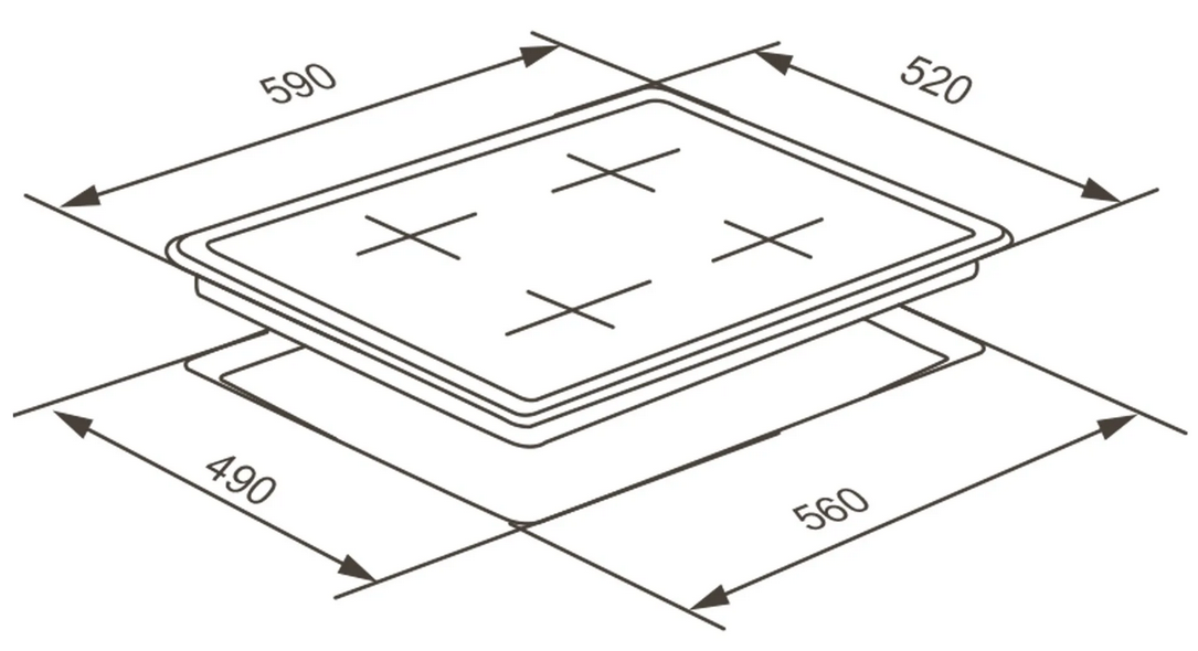 9168770 Индукционная варочная поверхность Meferi MIH604BK LIGHT STDN-0135033 - Вид №9