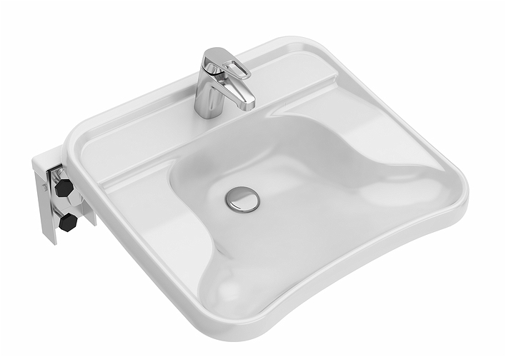 500.656.01.2 Подвесная раковина настенная прямоугольная IFO  белая  - Вид №1