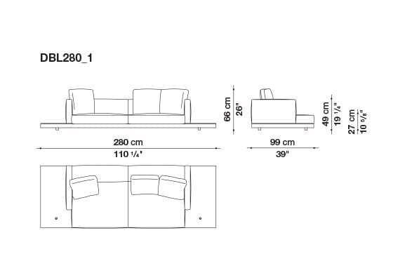 Кожаный диван B&B Italia док ARCH-00106863 - Вид №167